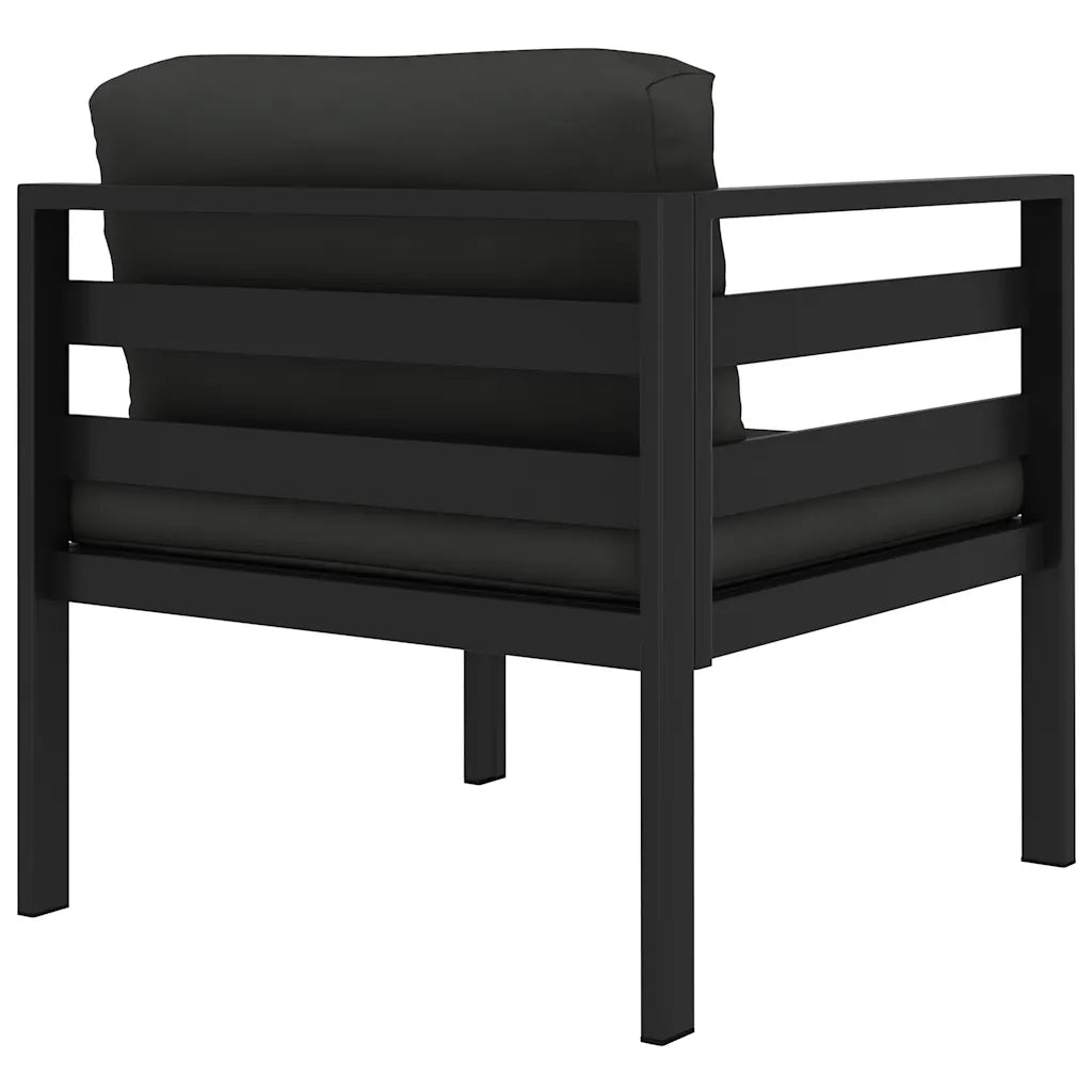 Divano Angolare Modulare 1 pz con Cuscini Alluminio Antracite 49239
