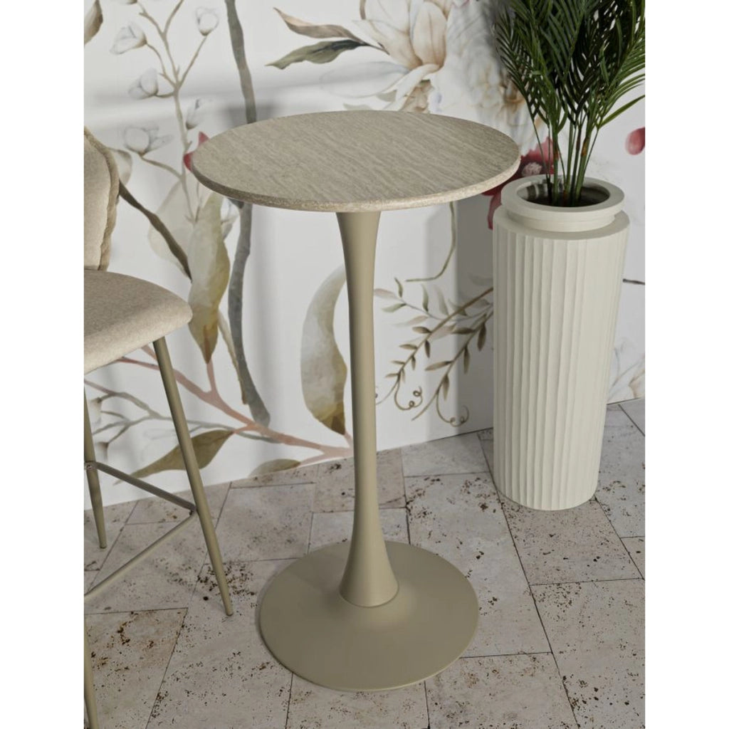 Tavolo Bar VKH889, Beige, MDF, 60x60x106 cm