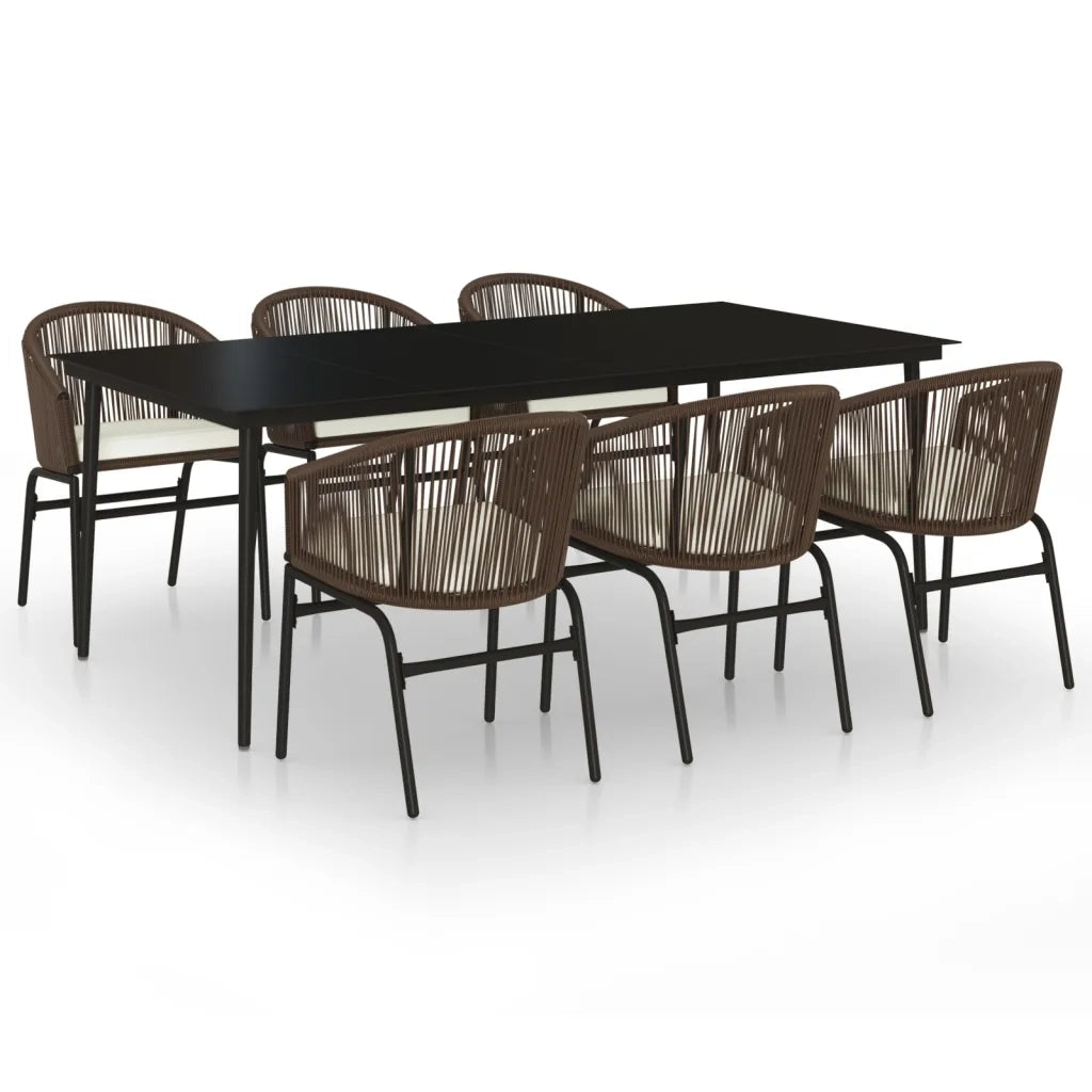 Set da Pranzo da Giardino 7 pz Marrone 3099249