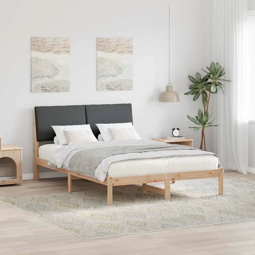 Struttura del Letto marrone e grigio scuro 150 x 200 cm 3394374