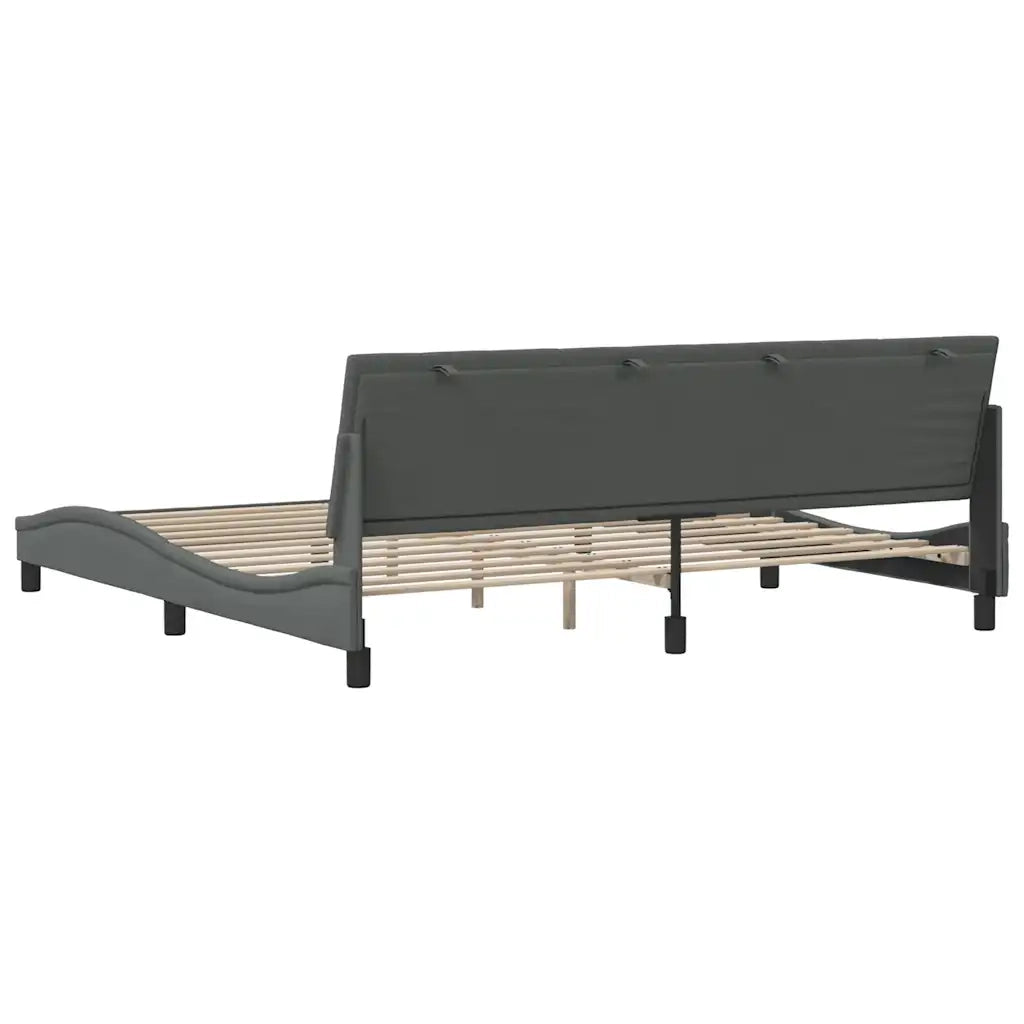 Giroletto senza Materasso Hanko Grigio Scuro 200x200 cm Tessuto 3310413