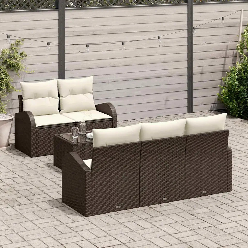 Set Divano da Giardino Marrone 55 x 55 x 37 cm polyrattan 3345918