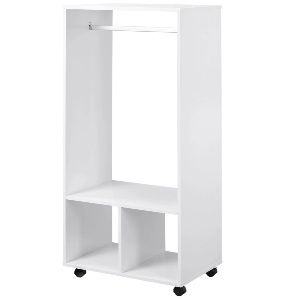 Armadio a rulli con appendiabiti e ripiani ¨C Minimal ¨C 60x40x128 Bianco