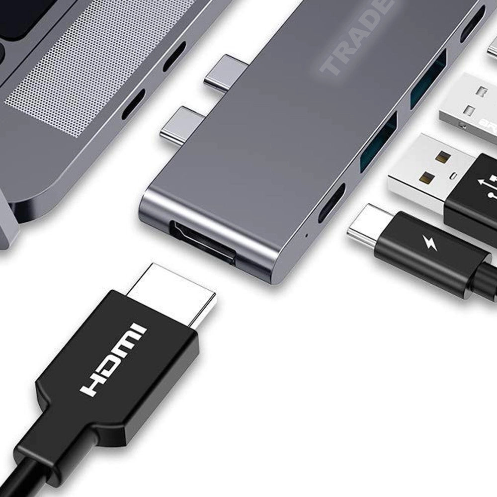 Trade Shop - Adattatore Convertitore Hub Multifunzione Per Computer Di Tipo C Hdmi Usb Q-a121 -