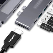 Trade Shop - Adattatore Convertitore Hub Multifunzione Per Computer Di Tipo C Hdmi Usb Q-a121 -