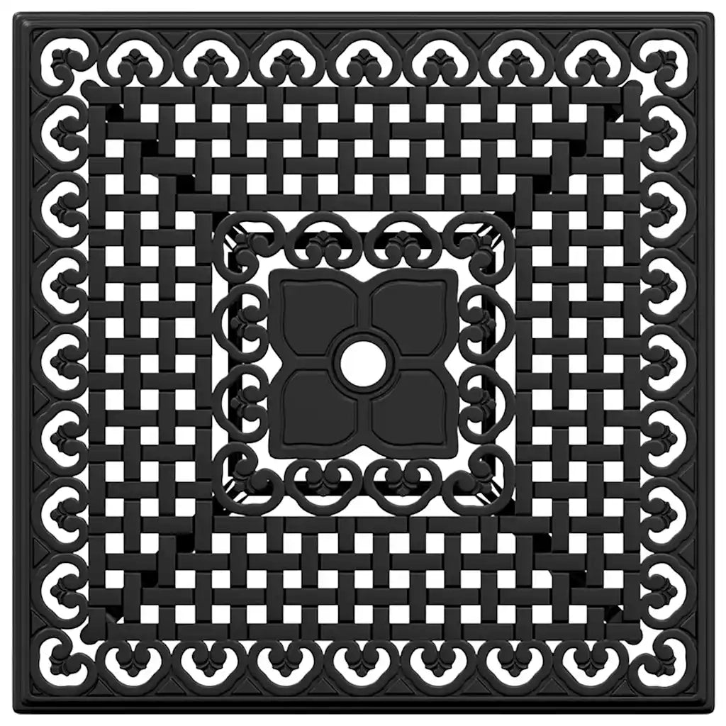 Set di Tavolo da Giardino 3 pcs Nero Alluminio pressofuso 3334725