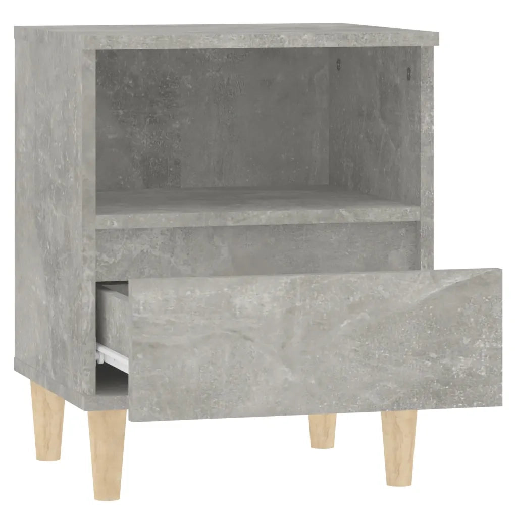 Set di 2 Comodini | Armadio da Notte | Mobiletto da notte Grigio Cemento 40x35x50 cm