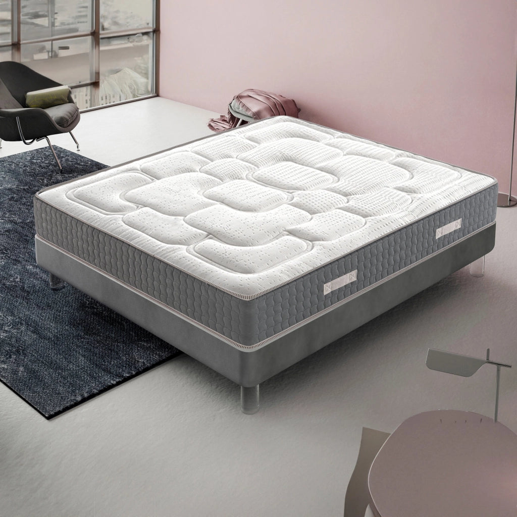 Materasso Piazza e Mezza 120x200 in Memory Foam - Alto 20 cm - 3 cm memory 9 zone differenziate - Ortopedico