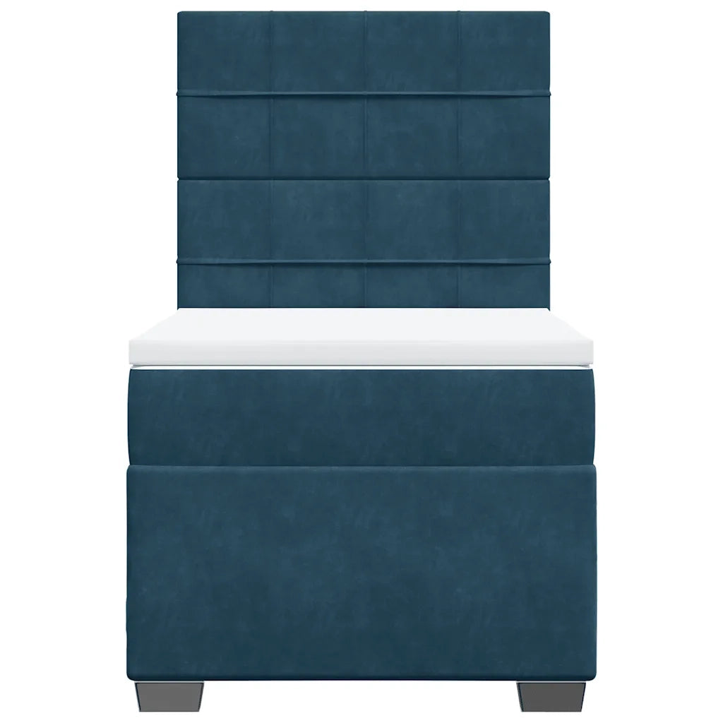 Giroletto a Molle con Materasso Blu 100x200 cm in Velluto 3290838