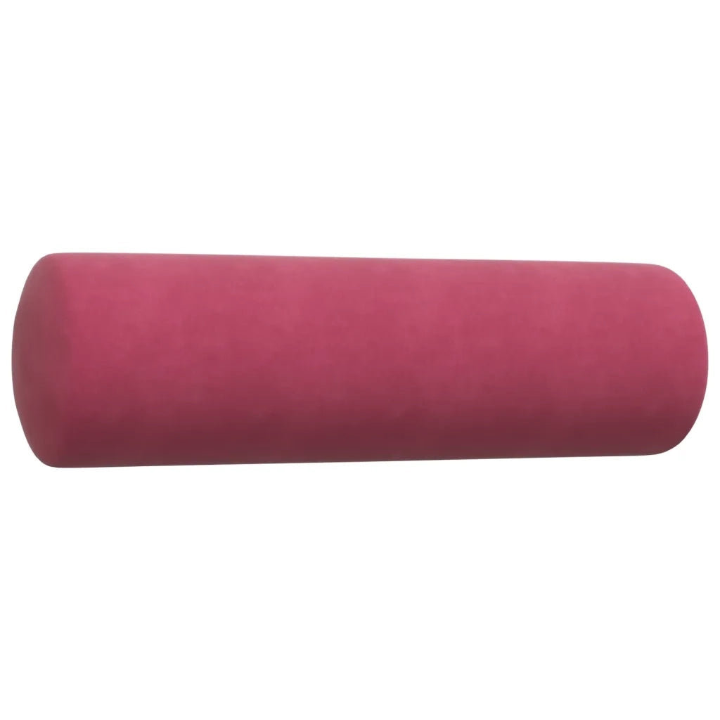 Set di Divani 4 pz con Cuscini e Rinforzi Rosso Vino in Velluto 3278385