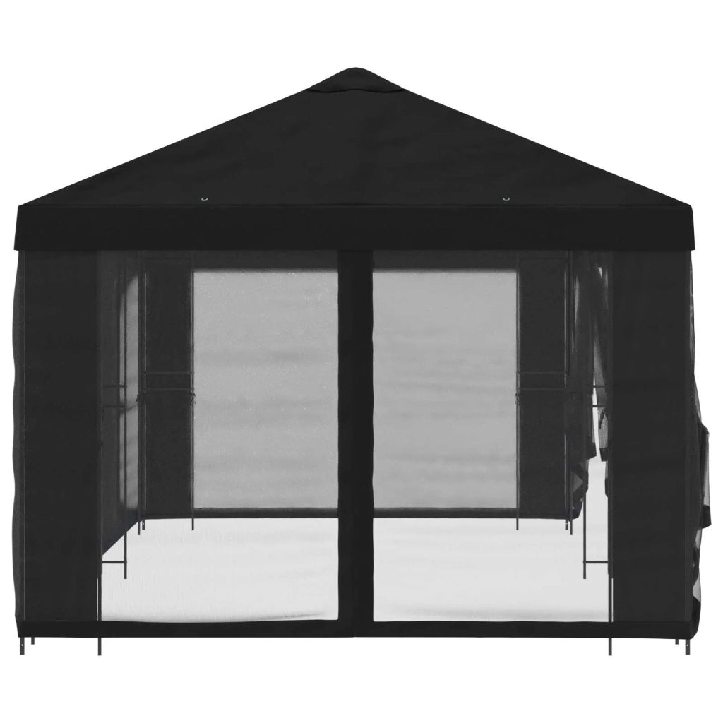Gazebo con pareti laterali 6 x 3 m Nero Poliestere e Acciaio 3376028