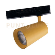 FARO BINARIO LED KONE GIALLO IN ALLUMINIO 24W 2365LM 4000K 22,4X13X8 CM.
