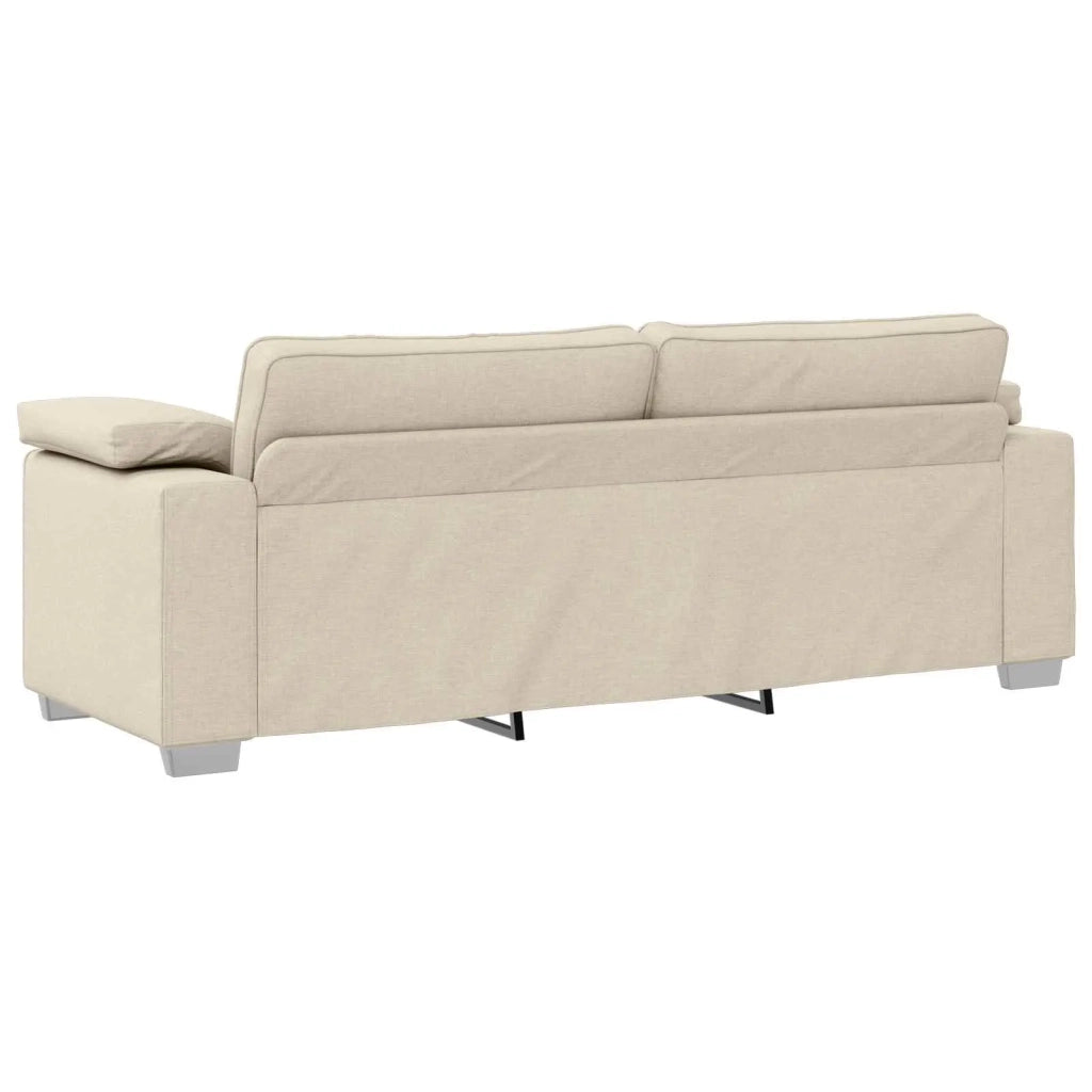 Divano 2 pcs Beige 219 x 80 x 82 cm Tessuto misto lino 3324689