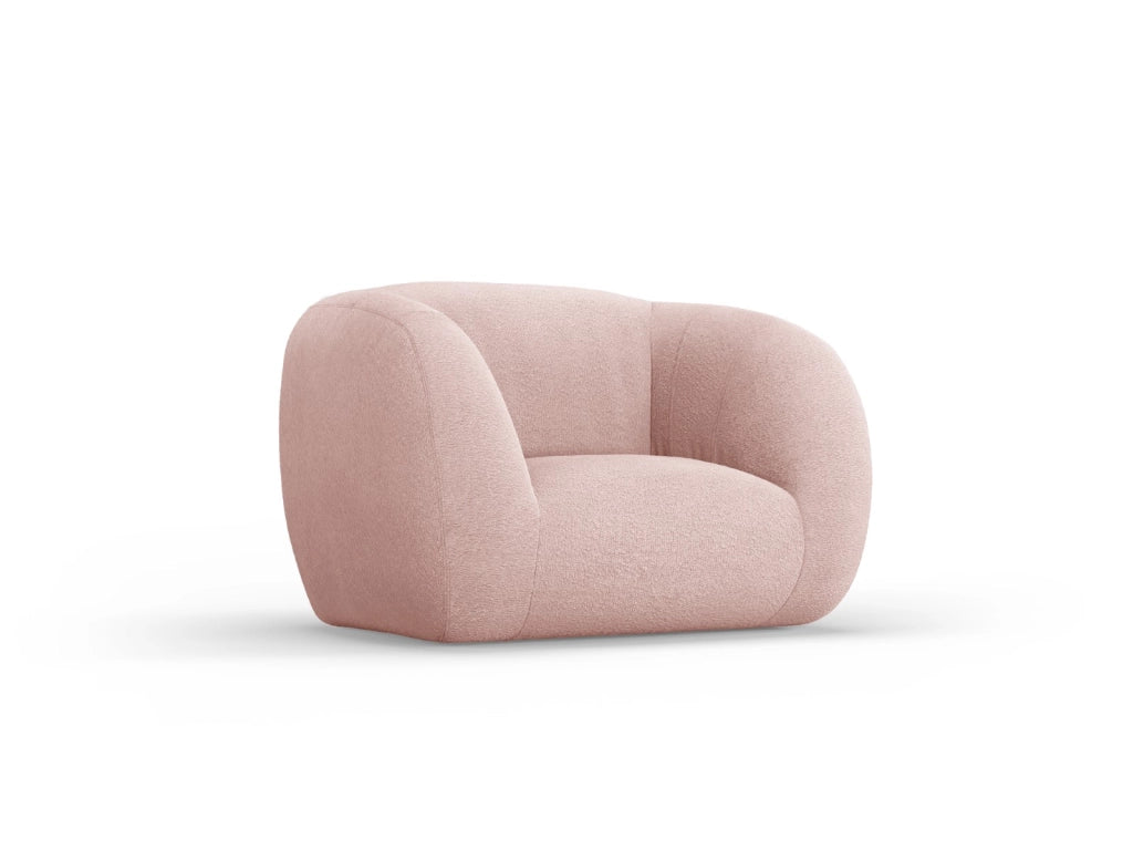 Cosmopolitan Design - Poltrona "Essen" in bouclé rosa cipria 