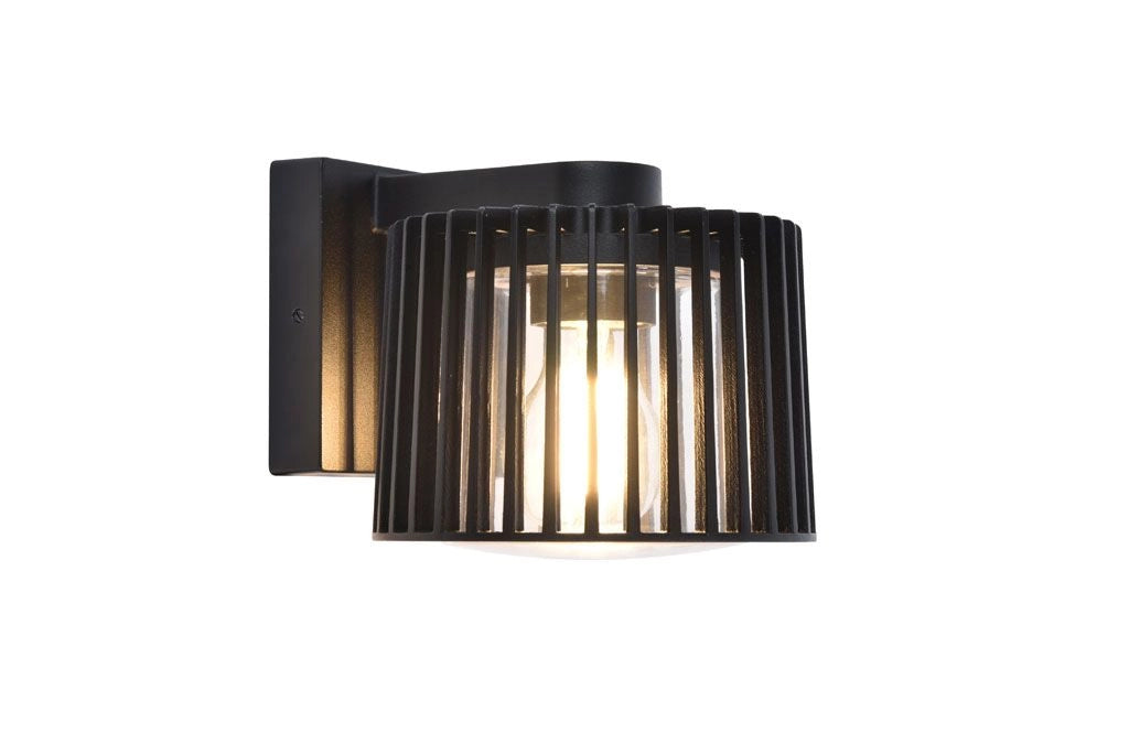 Applique esterna Lutec SHYNE nera E27 IP54 25W alluminio