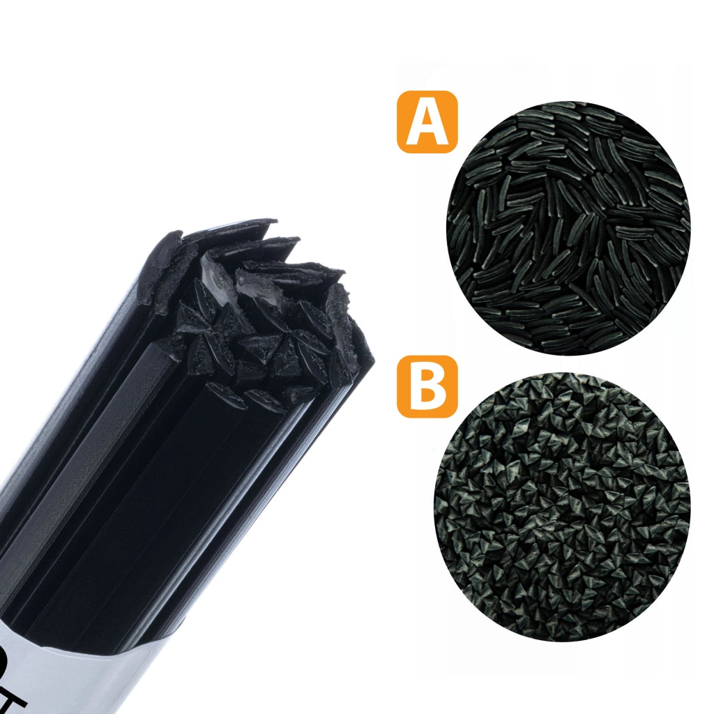 Saldatura Plastica PP+T40 Nero 50g – Alta Qualità, Granuli Puri | Filo 42 cm, Mix Forme