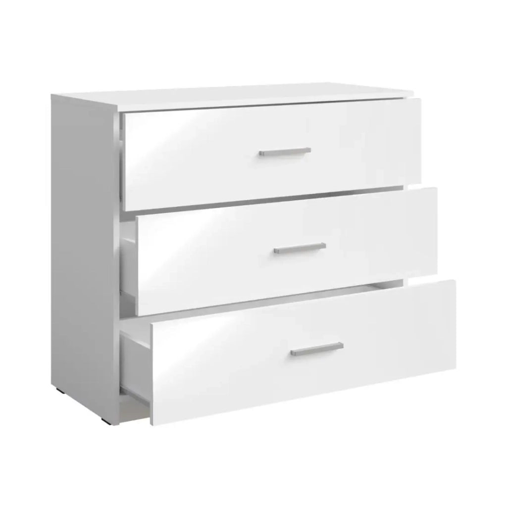 Cassettiera PANAREA – 3 cassetti bianco laccato design moderno