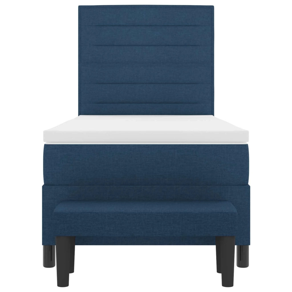 Letto a molle con testiera Blu 90 x 190 cm Tessuto 3343959
