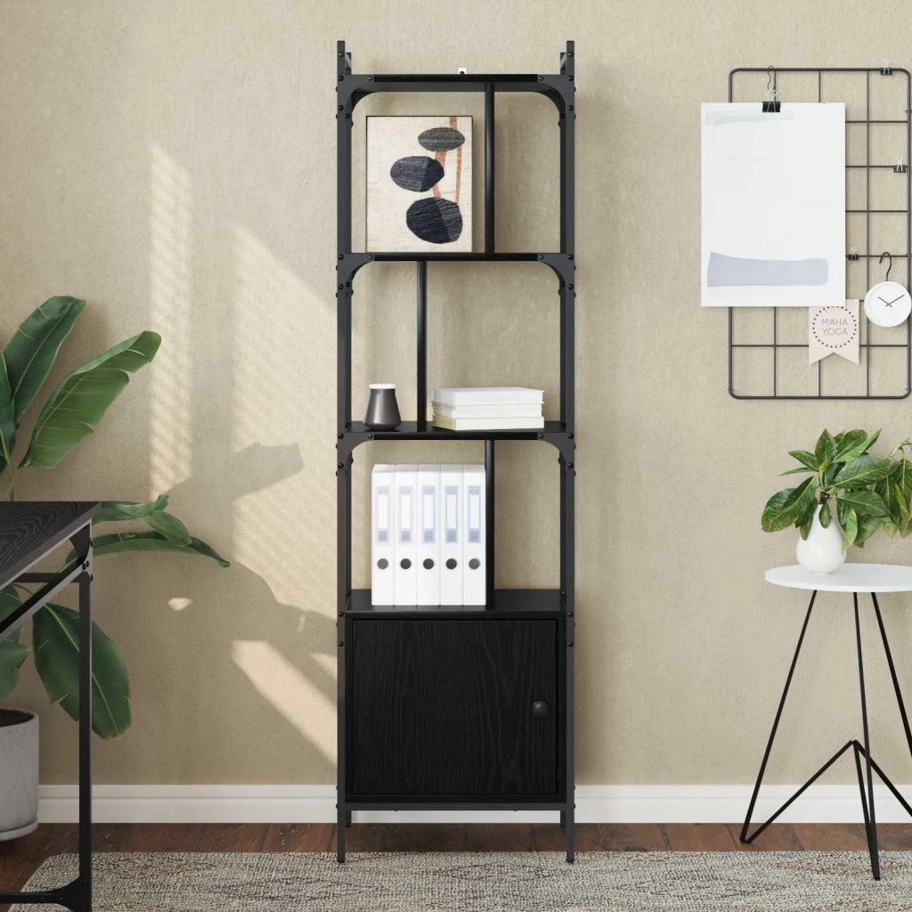 Libreria Rovere Nero 44,5 x 30 x 154,5 cm Legno multistrato 882154