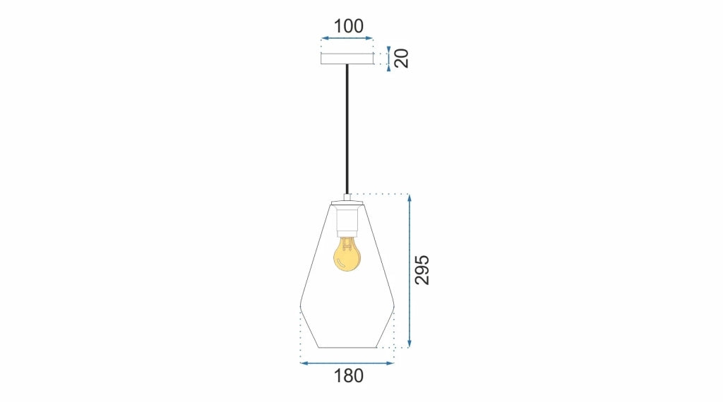 Lampada Da Soffitto Di Vetro APP438-1CP