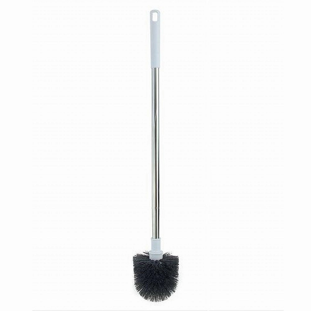 Trade Shop - Scopino Wc Spazzolone Bagno Manico Acciaio Plastica Lungo 60cm Setole Nere 87615 -