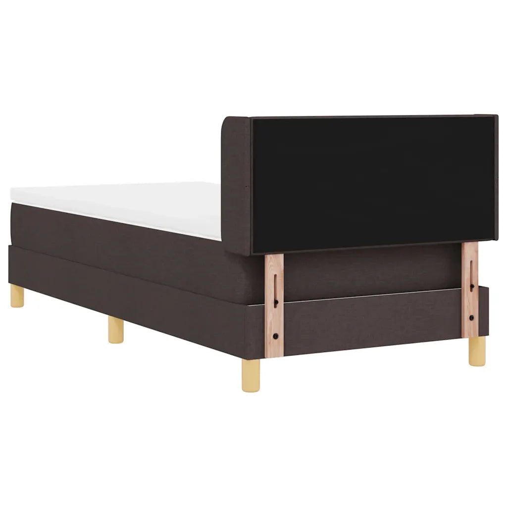 Letto a molle con materasso Marrone Scuro 200 x 100 cm Tessuto 3341282