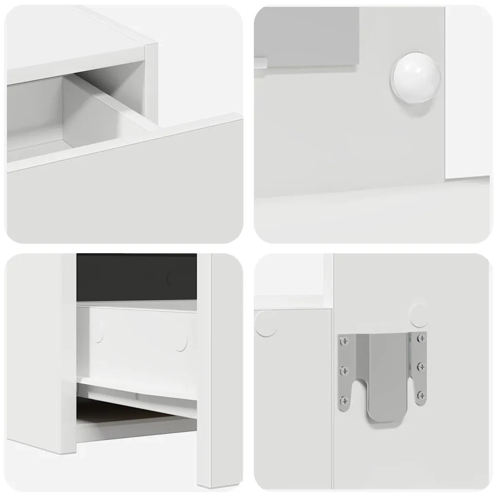 Toeletta | Tavolo da Trucco Bianco 83 x 40 x 70 cm Legno multistrato