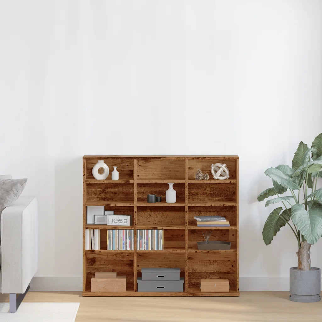Mobile Porta CD Legno Antico 50x33x117,5 cm Legno Multistrato CFW6041377