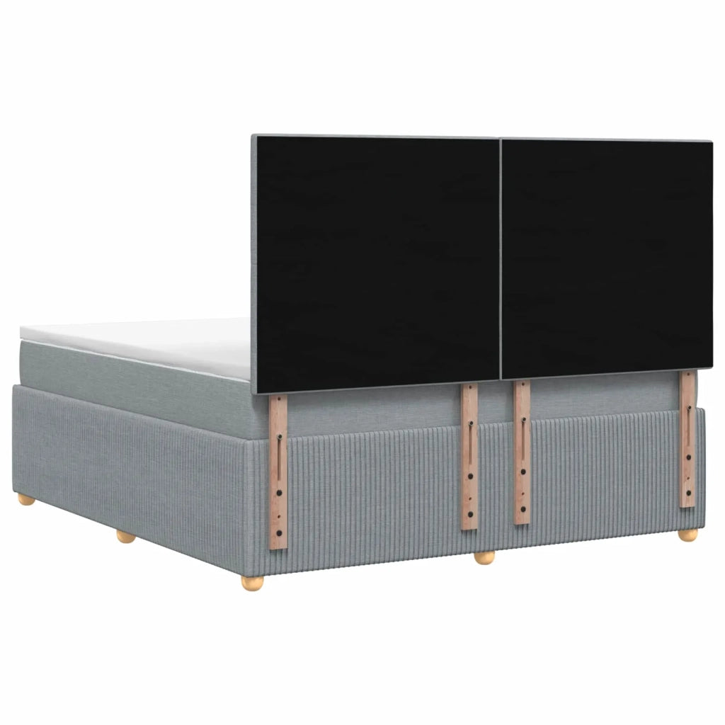 Letto box spring con materasso Grigio Chiaro 160 x 200 cm 3454431