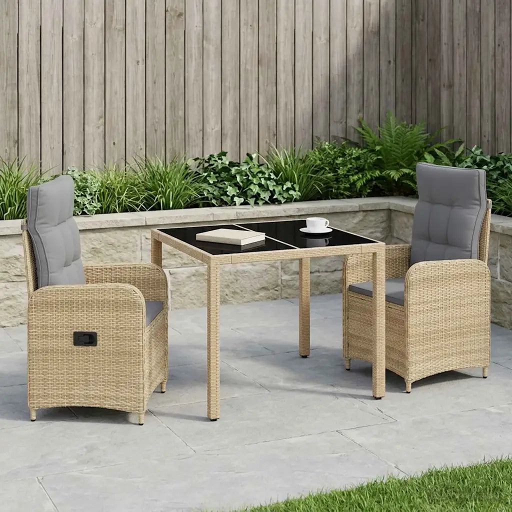 Set da pranzo per esterni 3 pcs Beige e Grigio Chiaro 3422334