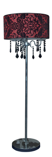 Lampada da terra Candellux Astor 53-80465 3xE14 cromo/rosso