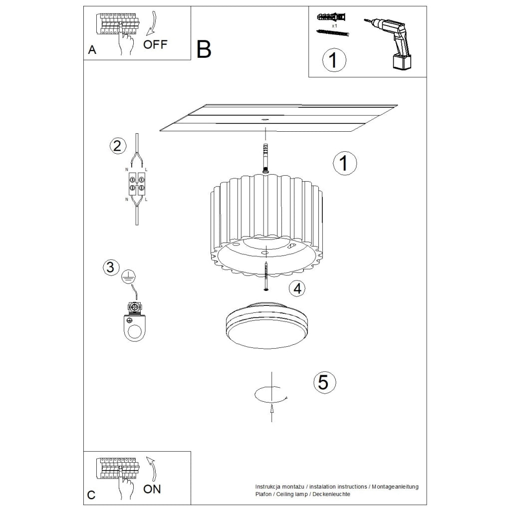 Lampada a soffitto AURA 1 bordeaux Gx53