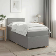 Letto box spring con materasso Grigio Chiaro 80 x 200 cm 3450818