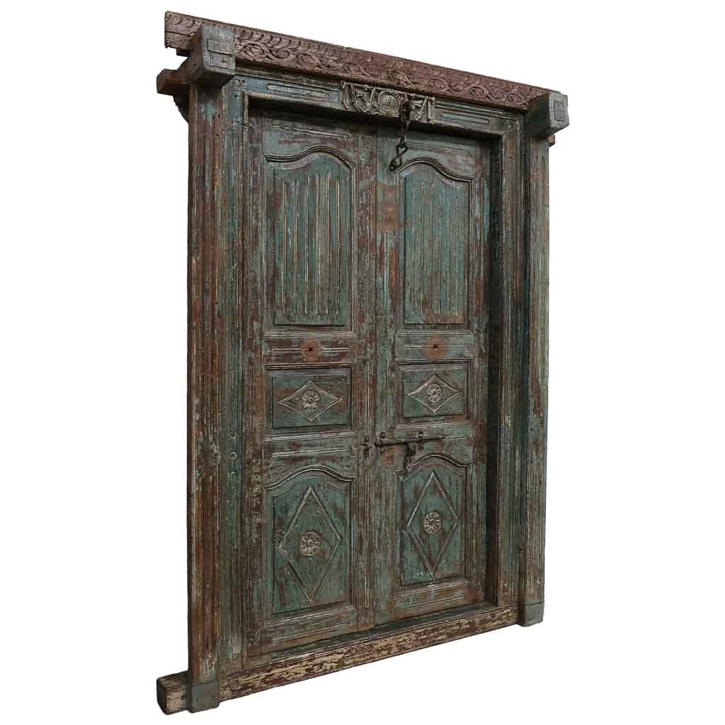 Porta in legno marrone 160x27x216h cm