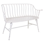 Sgabello in metallo bianco 128x53x86h