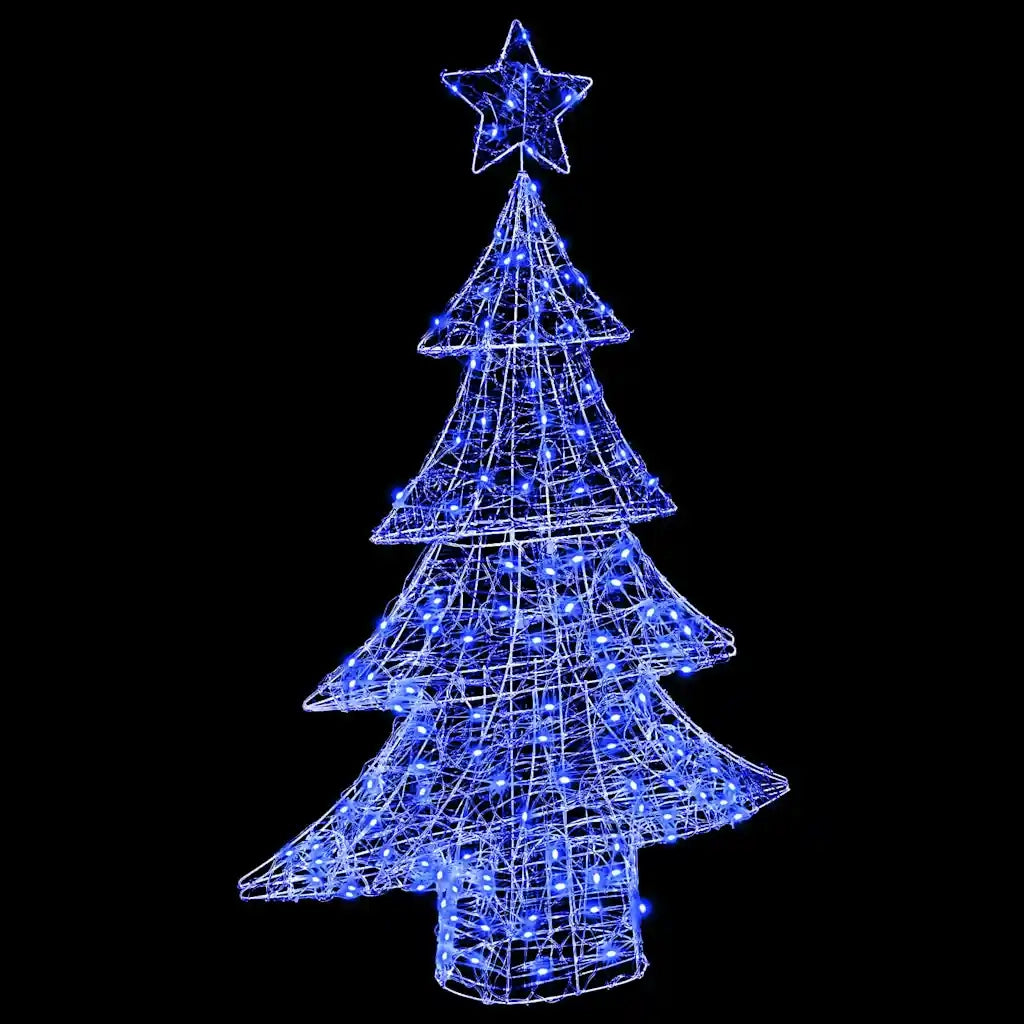 Albero di Natale con 100 LED Blu 120 cm Acrilico 42018975