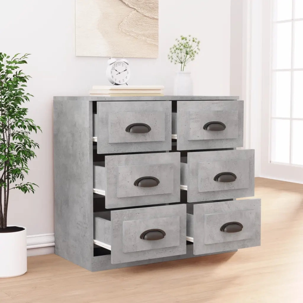 Credenza | Madia | Buffet da pranzo | Armadio da pranzo Grigio Cemento 70x35,5x67,5 cm in Legno Multistrato