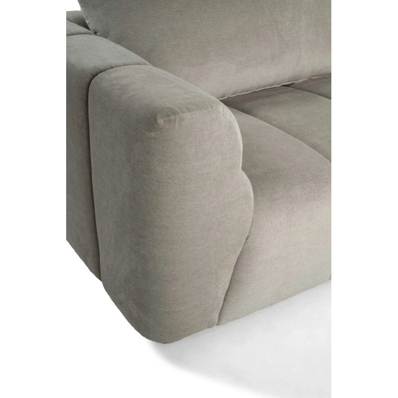 Divano Barberino 3 Posti Tessuto Sabbia cm 240x100h79