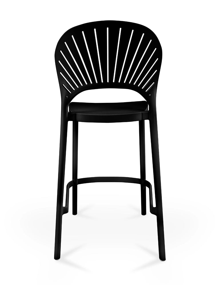 Sgabello cucina nero in plastica, sgabello alto – Sunny - SG10SUPP