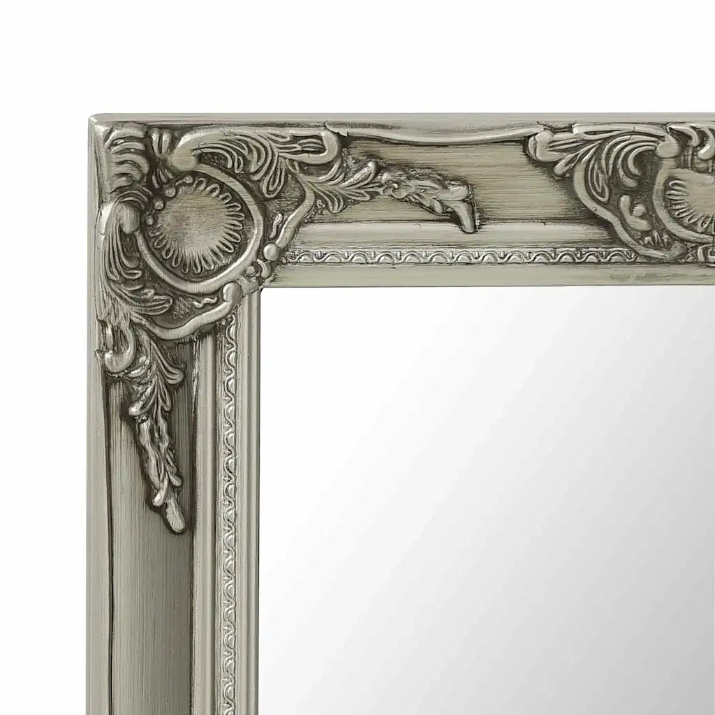 Specchio da Parete Stile Barocco 50x80 cm Argento 320322