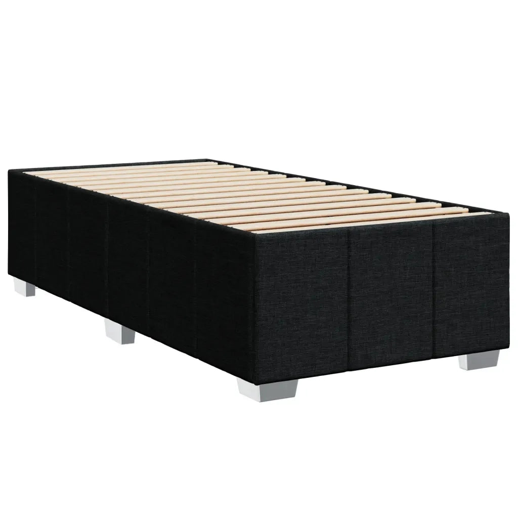 Giroletto a Molle con Materasso Nero 80x200 cm inTessuto