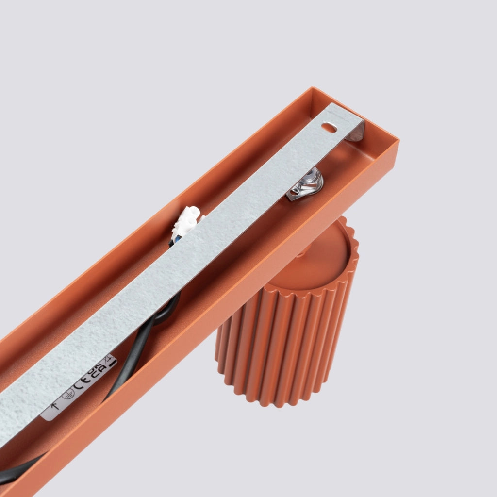 Lampada da soffitto KARBON 6L rosso ocra
