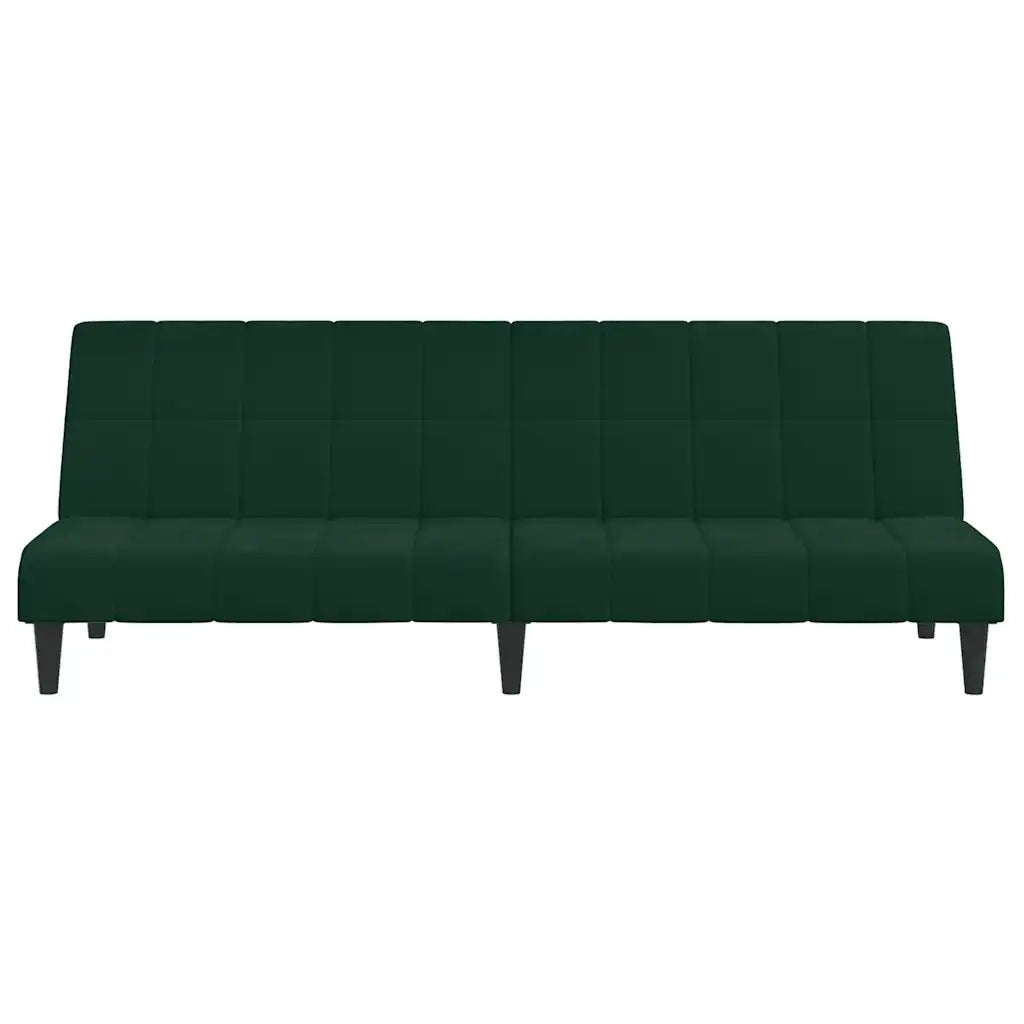 Divano Letto a 2 Posti-Sofa Letto 2 Posti-Daybed Verde Scuro in Velluto 587836