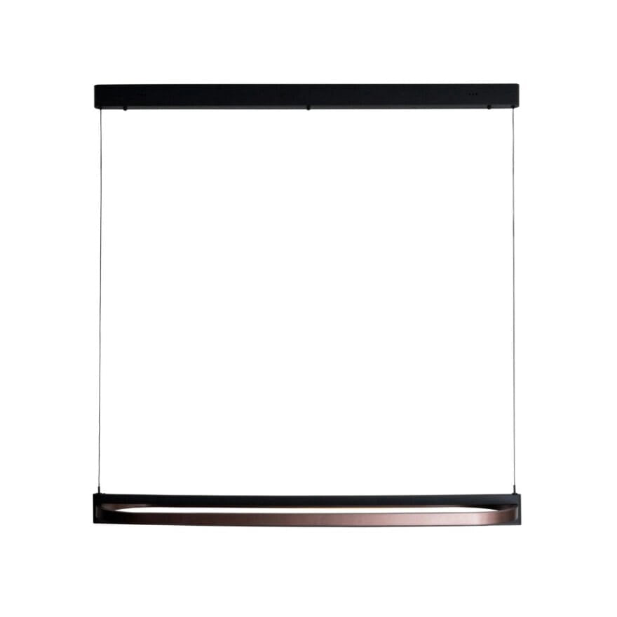 Lampada sospensione ovale Singapur LED 80W nera Maxlight