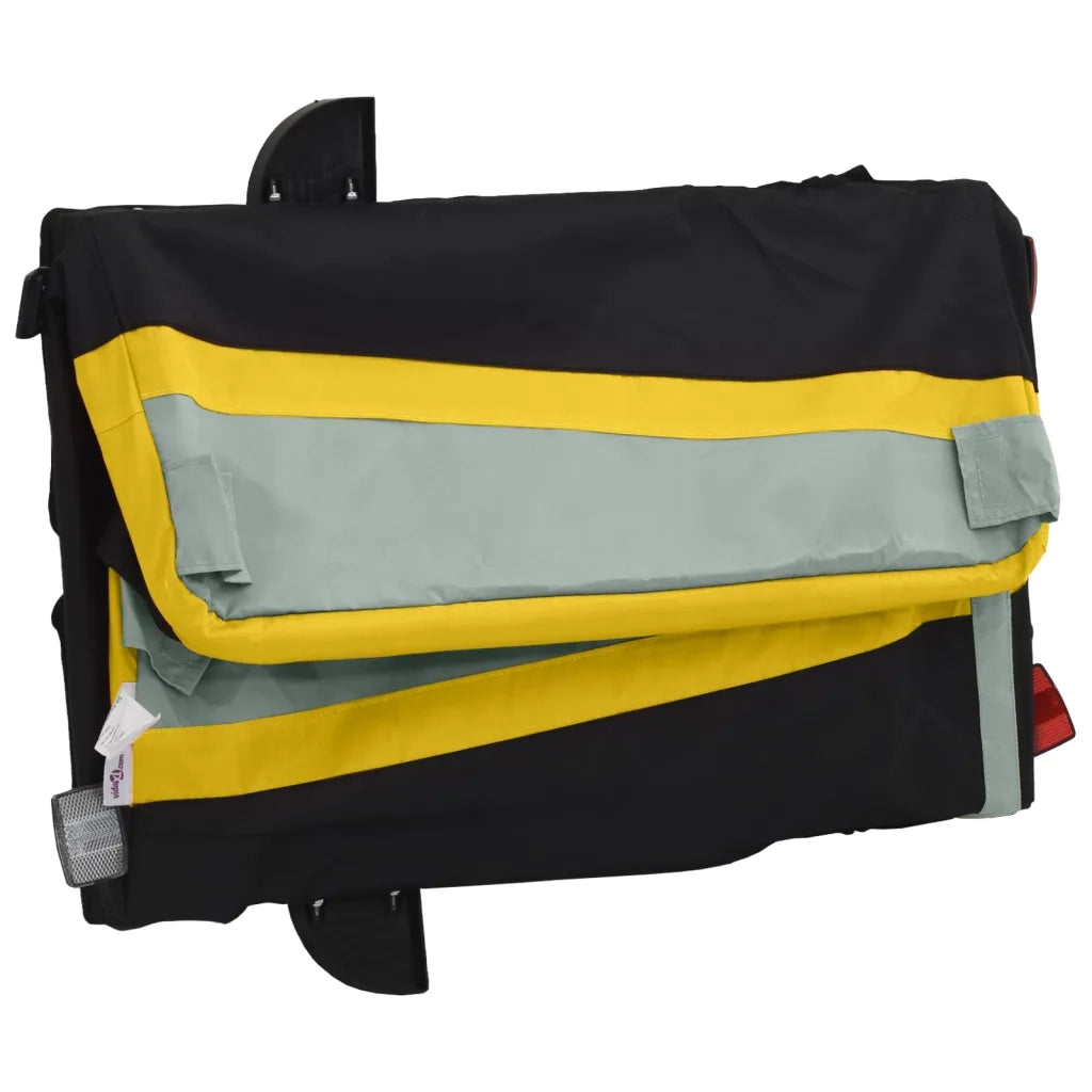 Rimorchio da Bici Nero e Giallo 30 kg in Ferro CFW7163232