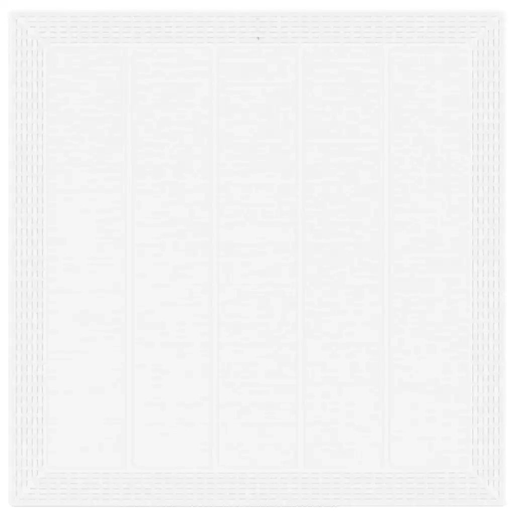 Set da Pranzo per Giardino 3 pcs Bianco Polipropilene