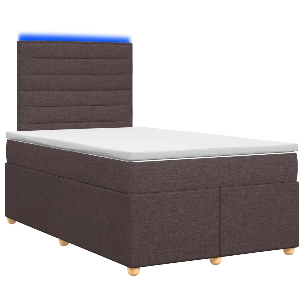 Letto box spring con materasso Marrone Scuro 120 x 200 cm 3455318