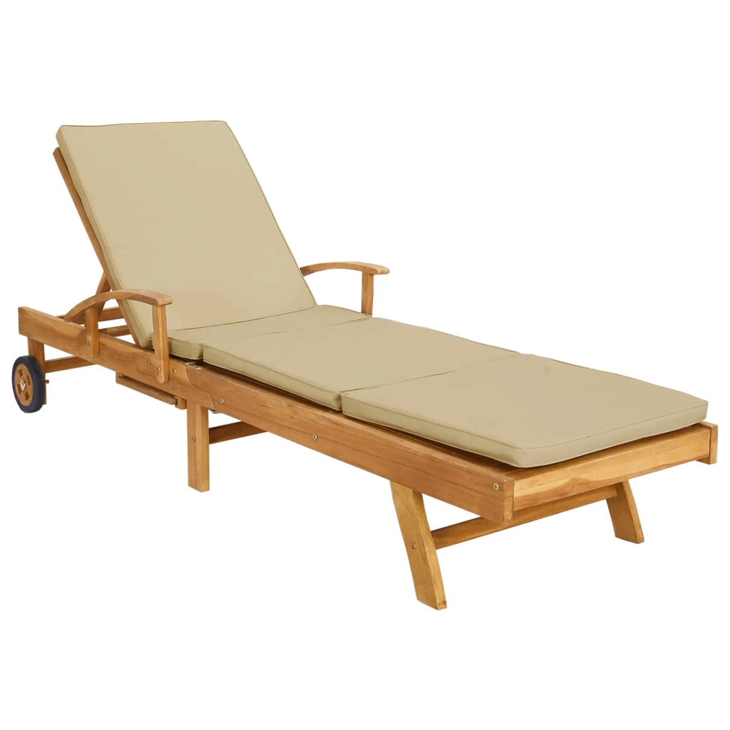 Lettino da sole 100% Poliestere Teak Solido 42032673