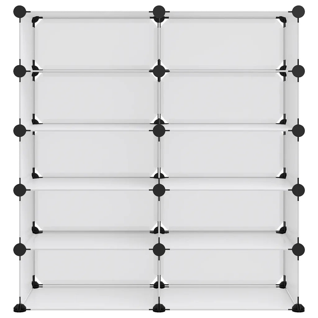 Scarpiera Trasparente-Scaffale per scarpe 84x32x88,5 cm in PP