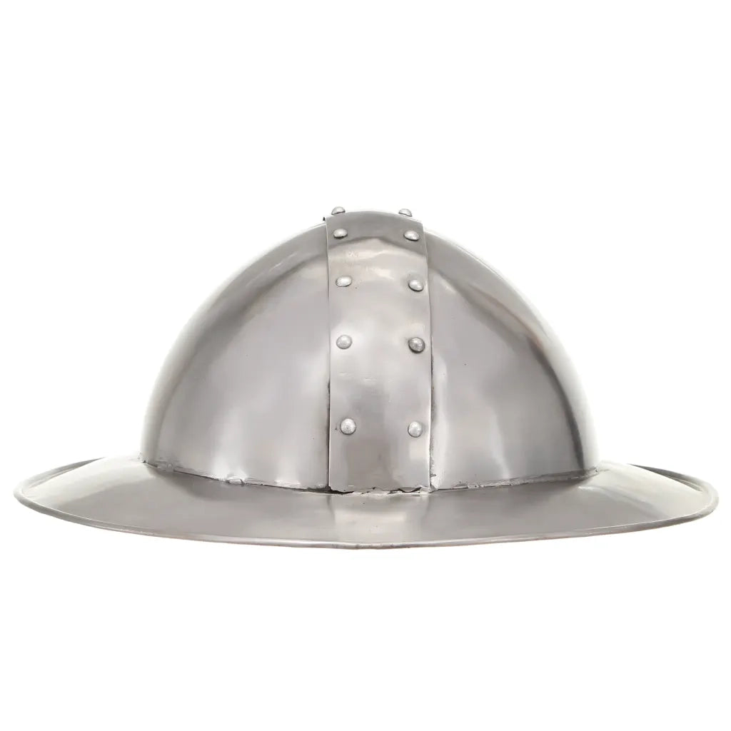 Elmo da Cavaliere Medievale Antico LARP in Acciaio Argento CFW1946022